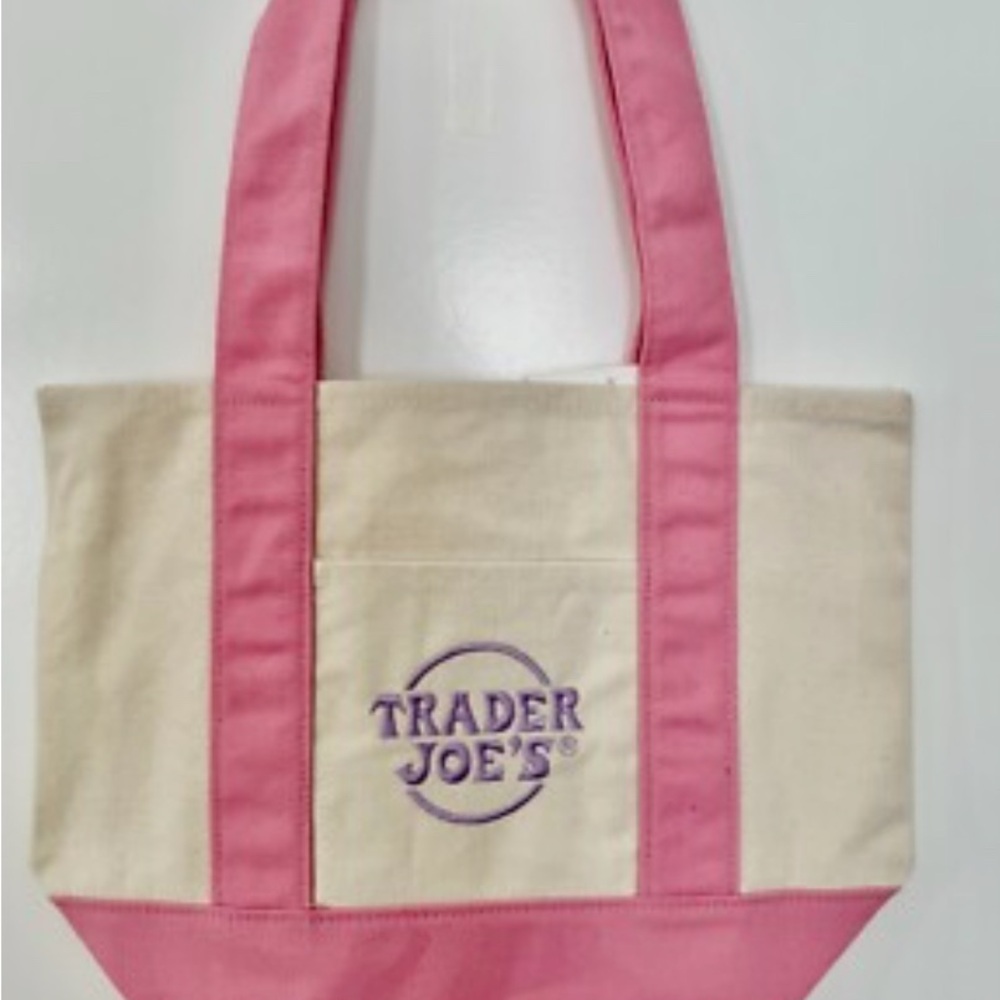 ✨Trader Joe pink mini tote✨